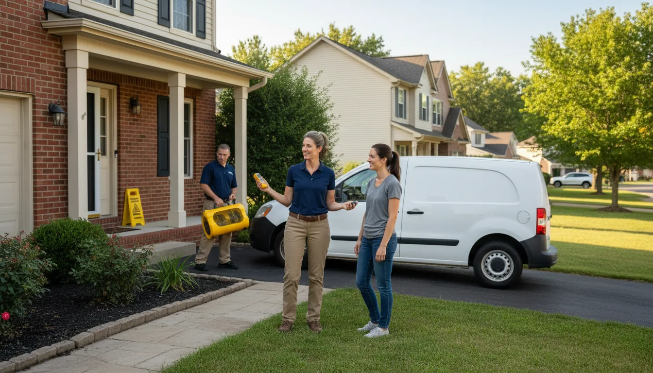 Residential water damage restoration in Spring, TX